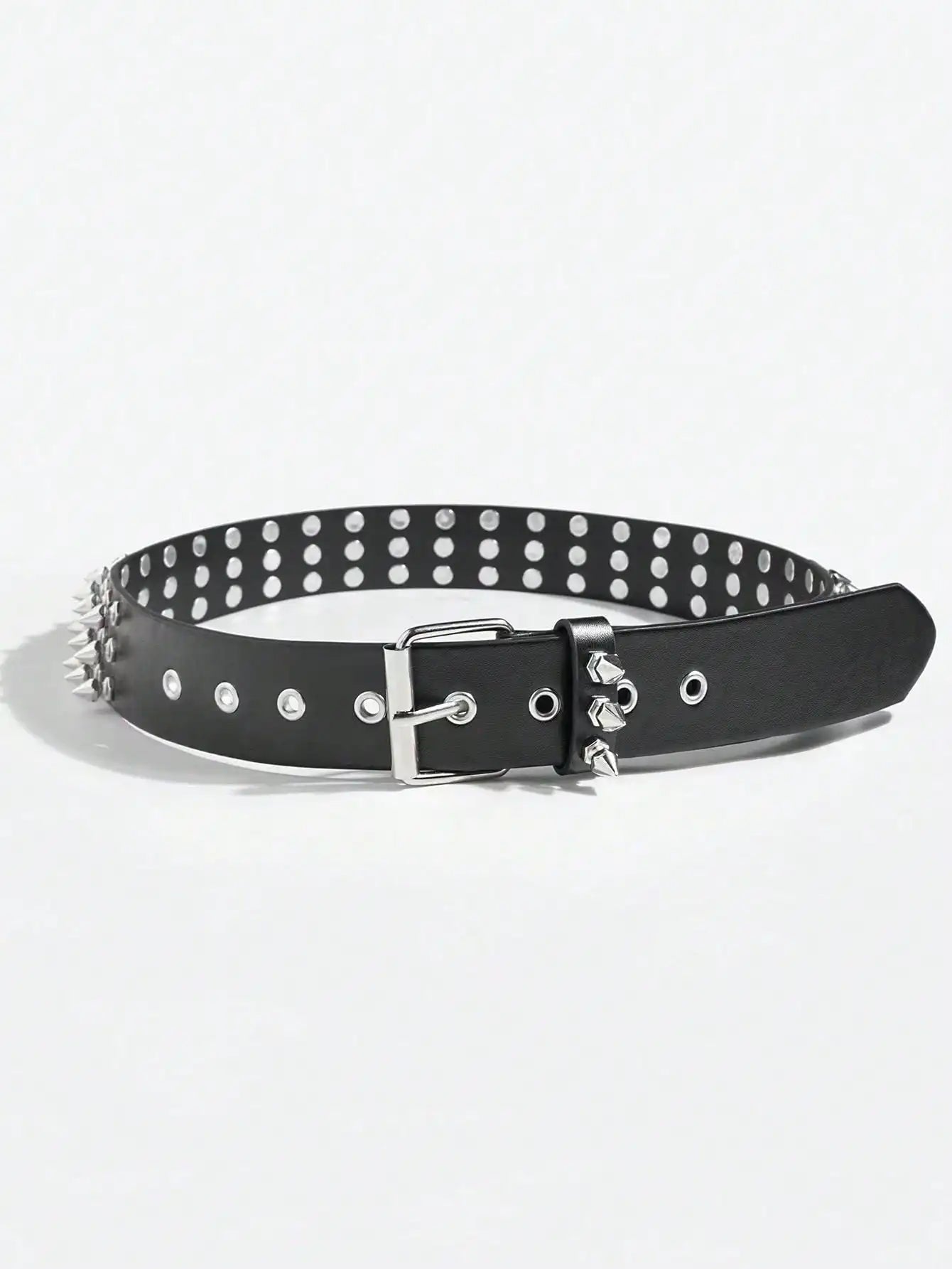 1pc Cool Punk Style Rivets Decorated Heavy Metal Dark Belt