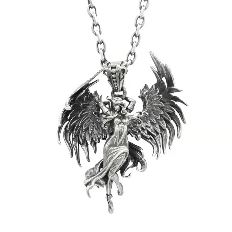 Dante Purgatory Cross Necklace Vintage Christian Passion Jesus Cross Pendant Male and Female Catholic Amulet Jewelry Gift