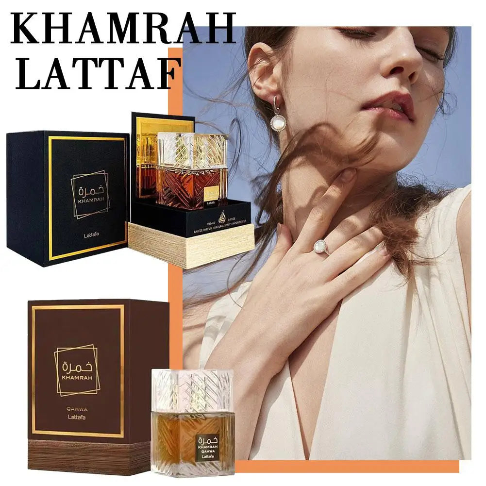 Lattafa Khamrah Vanilla Warm Spicy Amber Cinnamon Eau de Parfum Long-Lasting Perfume for Men Women, 100 ml