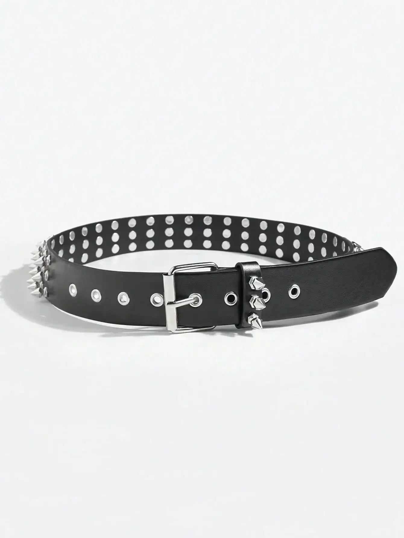 1pc Cool Punk Style Rivets Decorated Heavy Metal Dark Belt