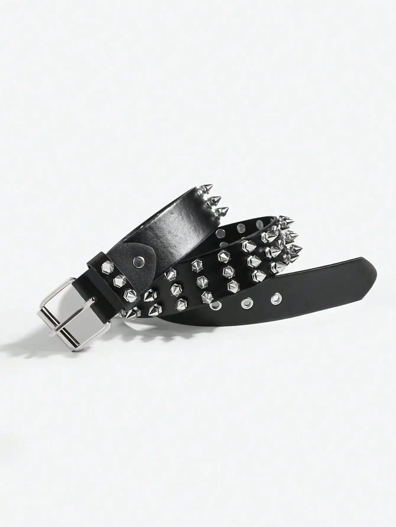 1pc Cool Punk Style Rivets Decorated Heavy Metal Dark Belt