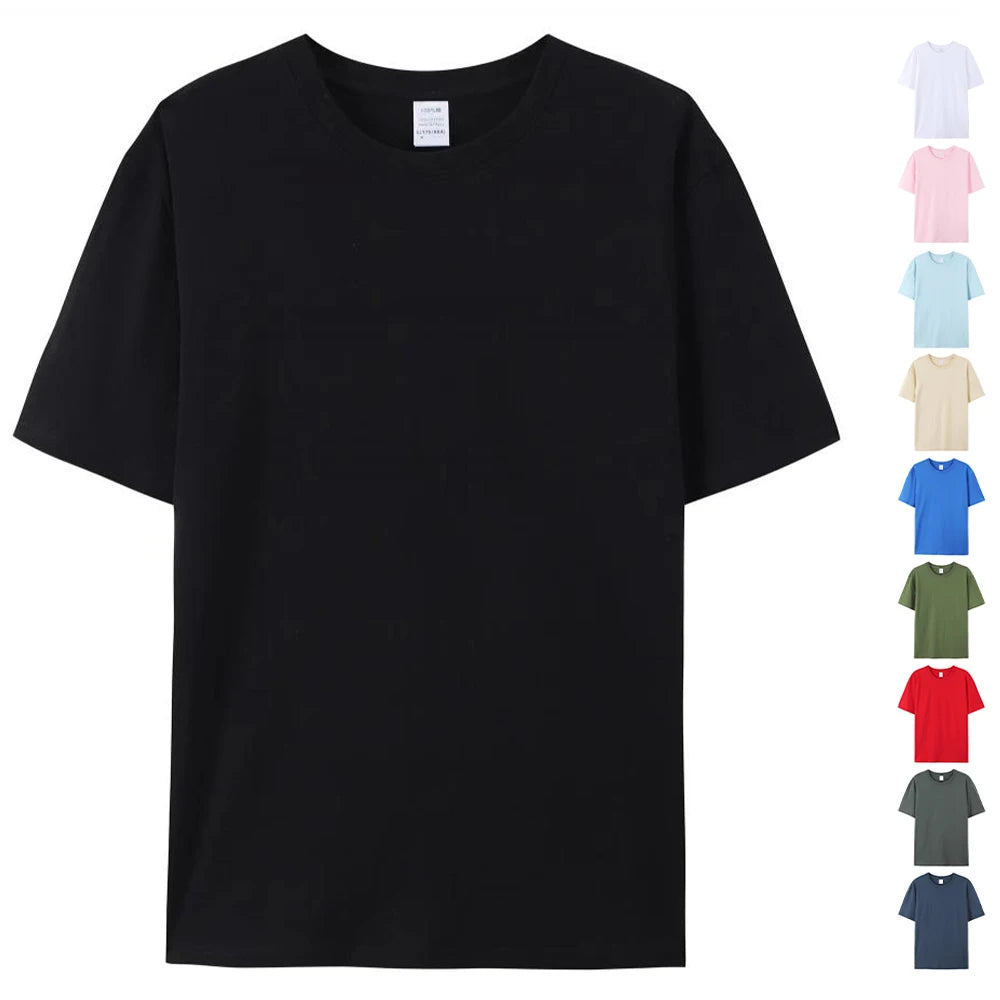 100% Cotton T Shirt Unisex Plain White Crew Neck Tshirt Coton Herren T-Shirt Uomo Blank Black T Shirt for Men Playeras De Hombre