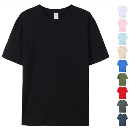 100% Cotton T Shirt Unisex Plain White Crew Neck Tshirt Coton Herren T-Shirt Uomo Blank Black T Shirt for Men Playeras De Hombre