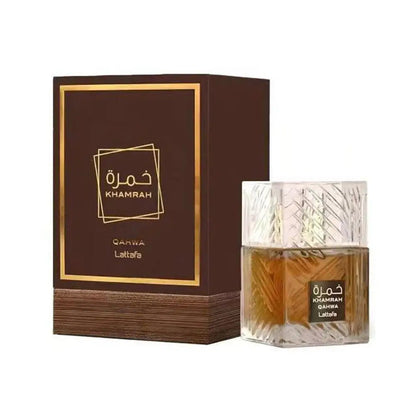 Lattafa Khamrah Vanilla Warm Spicy Amber Cinnamon Eau de Parfum Long-Lasting Perfume for Men Women, 100 ml