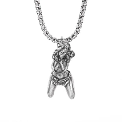 Dante Purgatory Cross Necklace Vintage Christian Passion Jesus Cross Pendant Male and Female Catholic Amulet Jewelry Gift