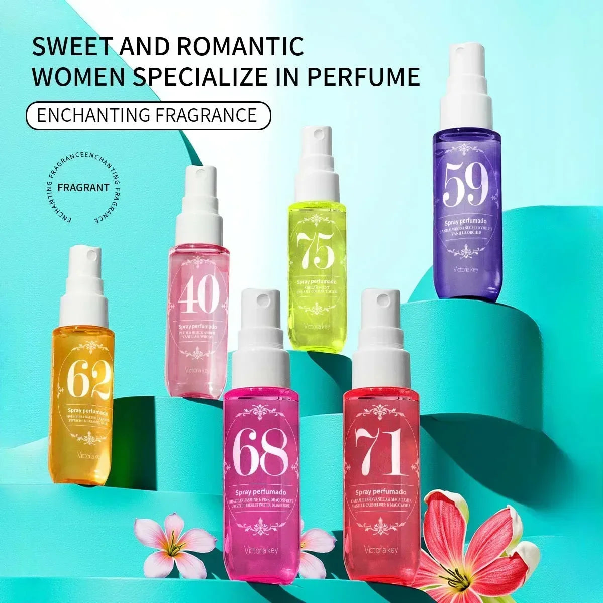 New 90Ml Clothing Hair Body Fragrance Spray Air Freshener Fragrance Lasting Deodoran Women'S Eau De Toilette Alcohol Free