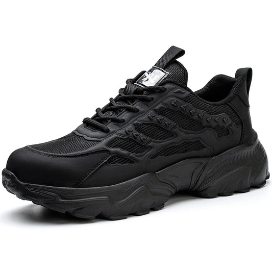 Work Safety Shoes for Men Lightweight Protective Work Sneakers Lightweight Men Shoes Breathable Shoes Anti-Puncture Work Shoe