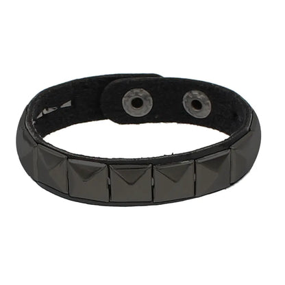 80s Leather Punk Bracelet for Men Women Wristband Goth Punk Rock Bracelet Cuff Bangle Unisex for Halloween Party Favors Accessor